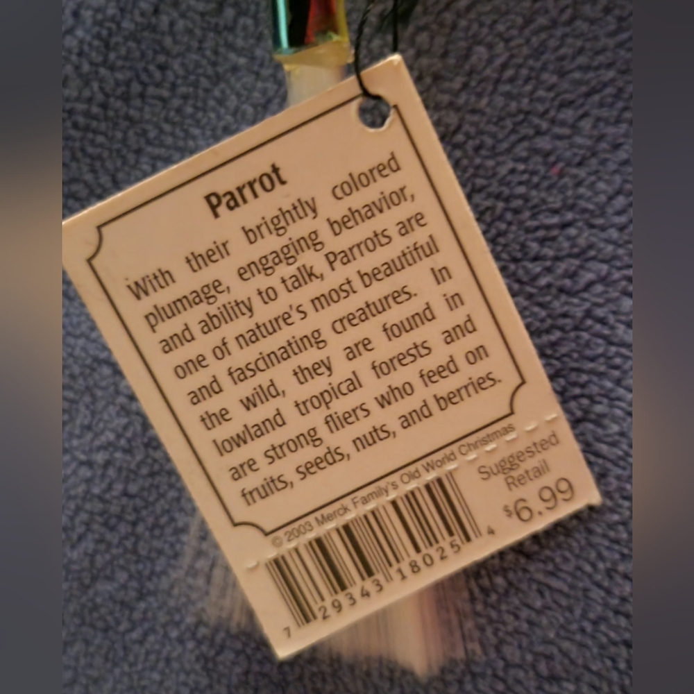 Old World Christmas PARROT Ornament - Picture 5 of 7